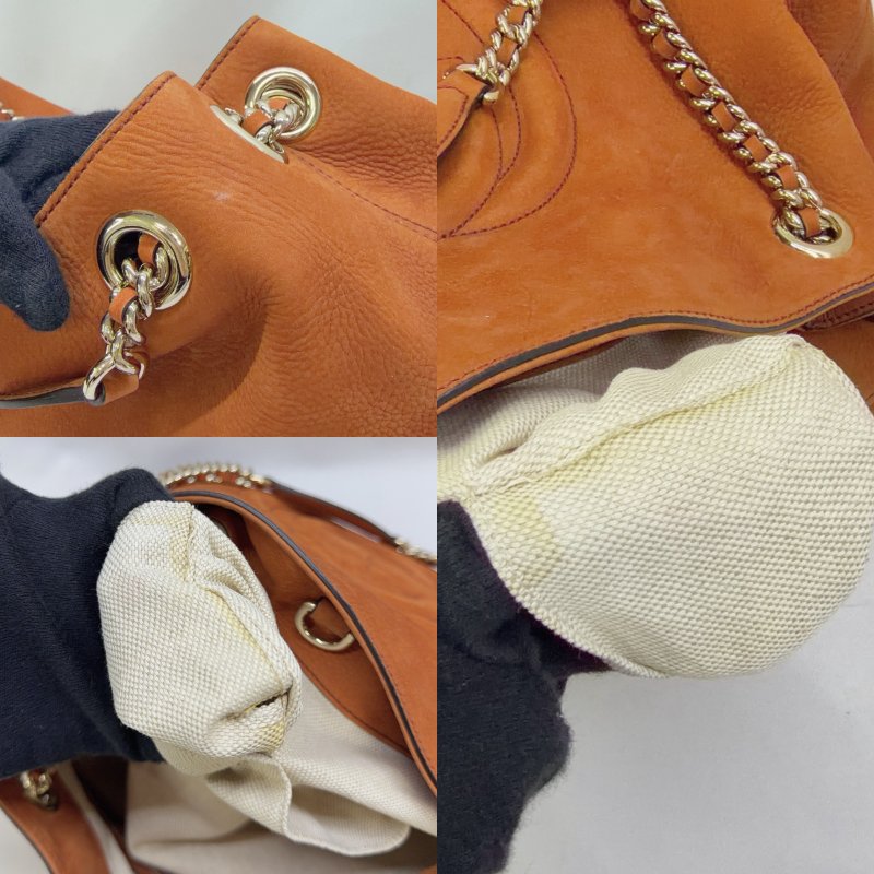 GUCCI Soho麂皮流蘇鏈帶托特包-7