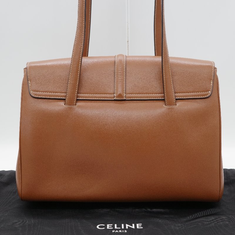 Celine 思琳 Soft 16 Medium 棕褐色 光滑小牛皮 托特包 通勤包 肩背包-2
