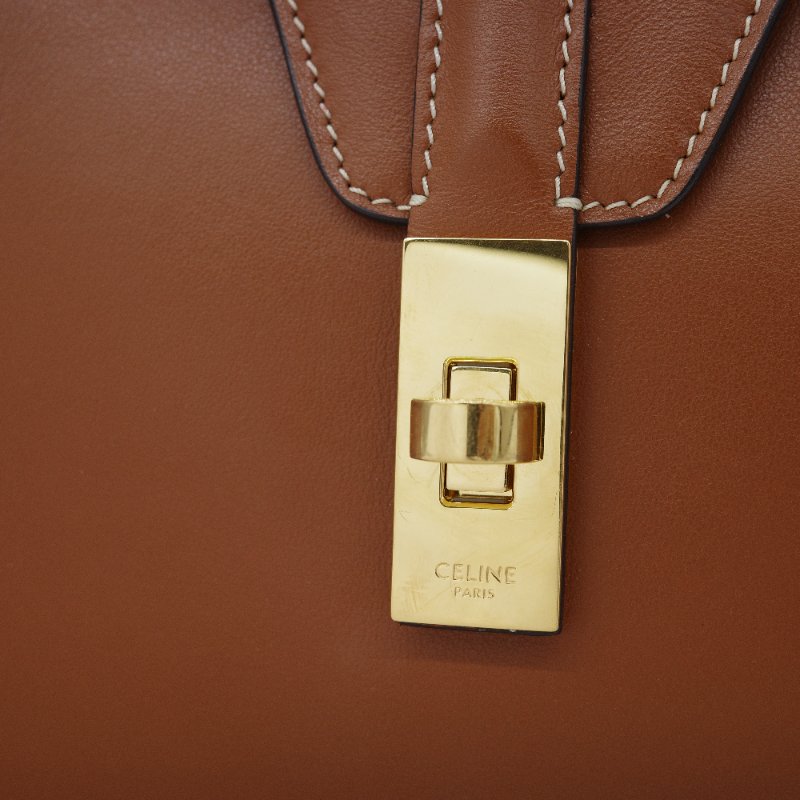 Celine 思琳 Soft 16 Medium 棕褐色 光滑小牛皮 托特包 通勤包 肩背包-7