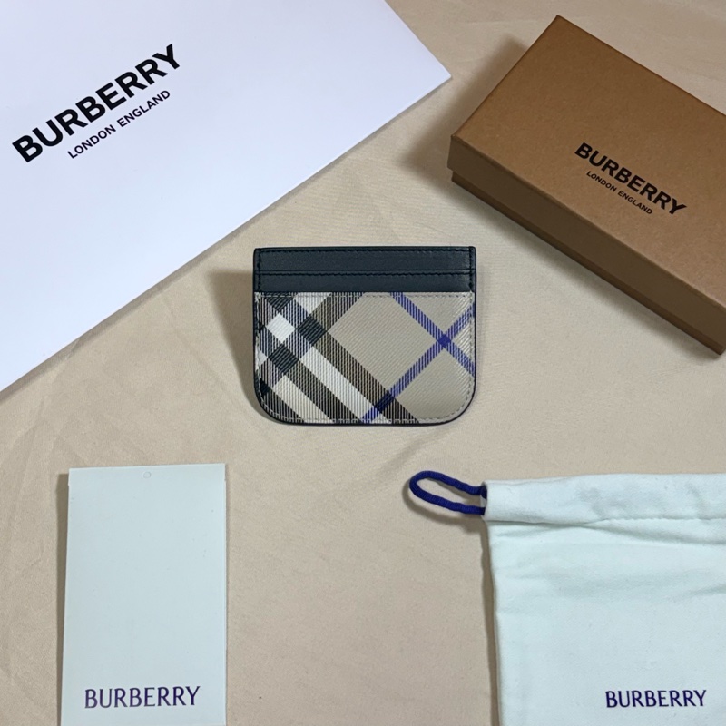 🎁全新盒裝 2025新款全台最甜 Burberry 巴寶莉 灰格紋5卡名片夾 卡夾-2
