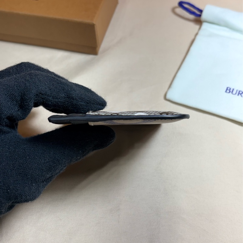 🎁全新盒裝 2025新款全台最甜 Burberry 巴寶莉 灰格紋5卡名片夾 卡夾-6