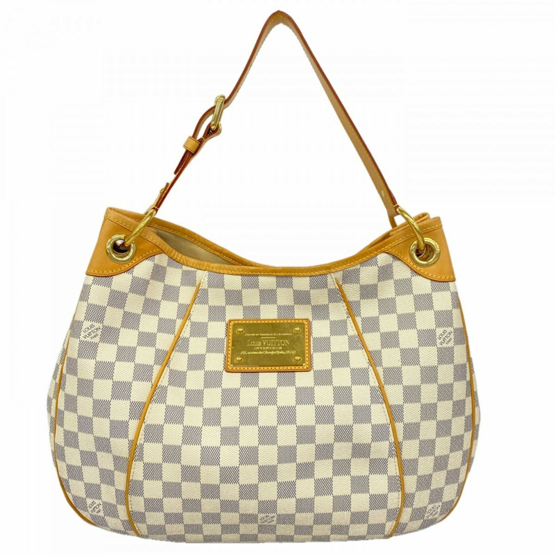 路易威登 Damier Azur Galliera PM 女士單肩包 N55215 白色-0