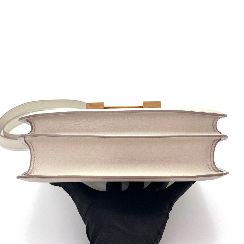 HERMES 珍珠灰金扣康康24肩背斜背包24*18.5*6 98新配件盒子塵袋-4