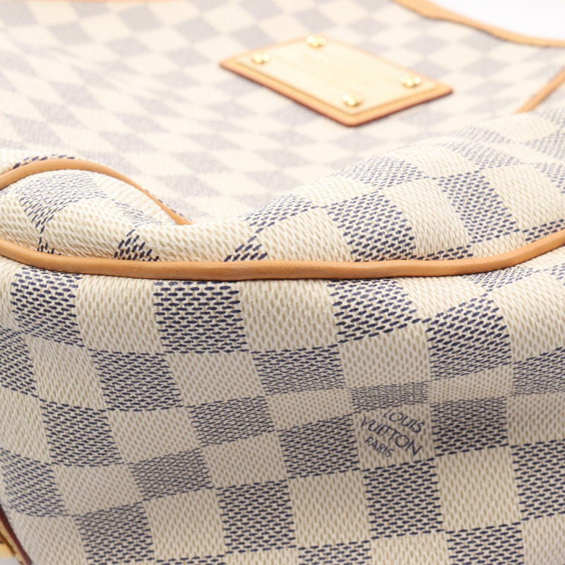 路易威登 Galliera PM 單肩包 N55215 Damier Azur 皮革 白色 二手 LV-7