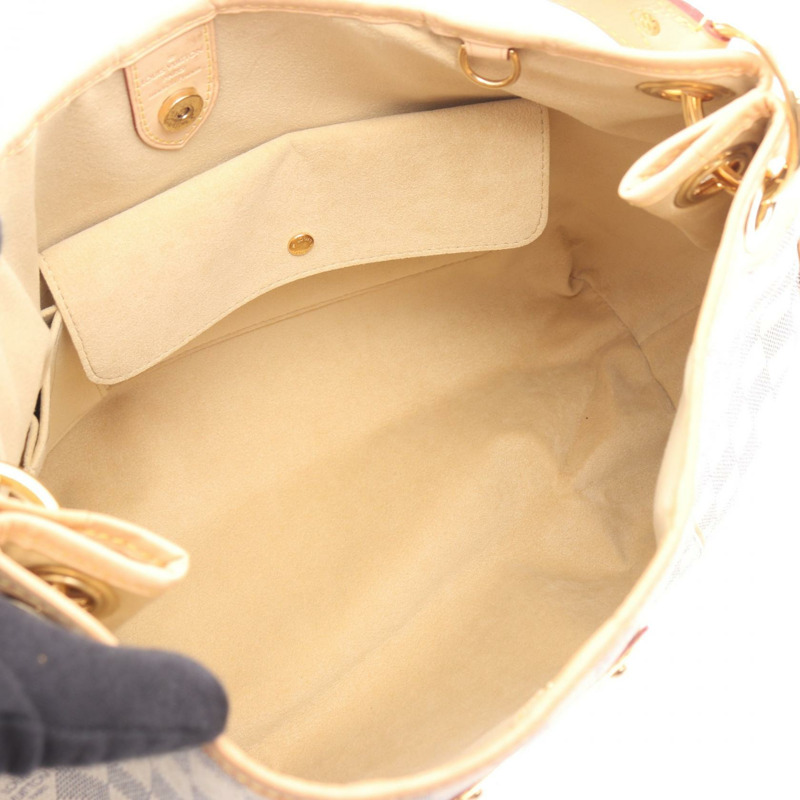 路易威登 Galliera PM 單肩包 N55215 Damier Azur 皮革 白色 二手 LV-2