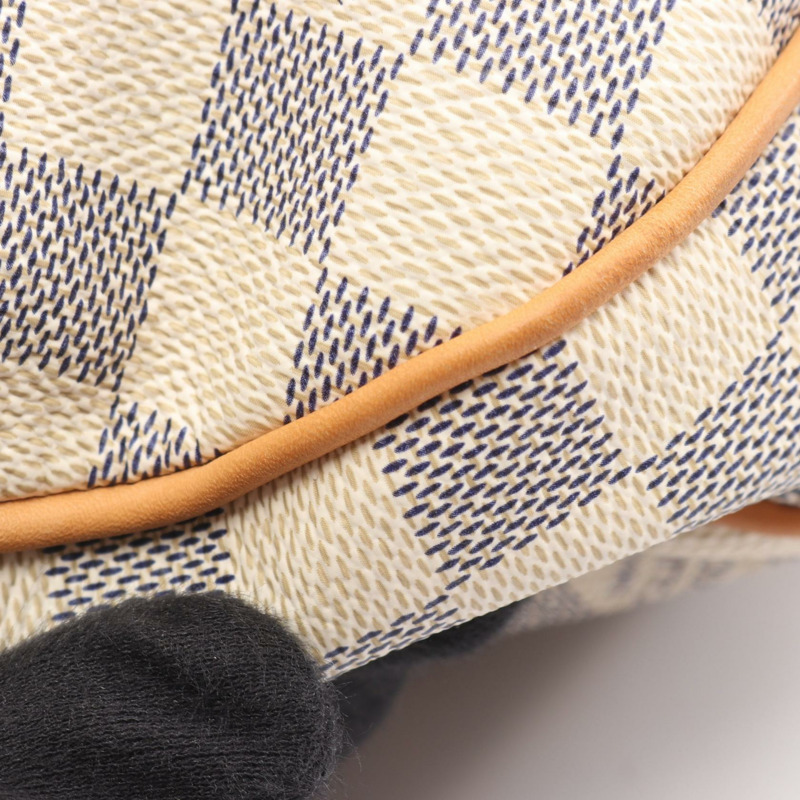 路易威登 Galliera PM 單肩包 N55215 Damier Azur 皮革 白色 二手 LV-5