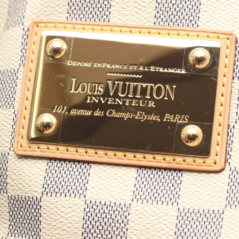 路易威登 Galliera PM 單肩包 N55215 Damier Azur 皮革 白色 二手 LV-9