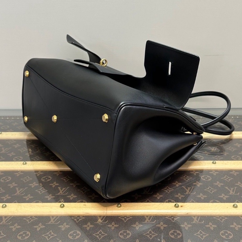 BALENCIAGA Bel Air 中號黑金手提肩背包 36*25*14 98新配件塵袋-5