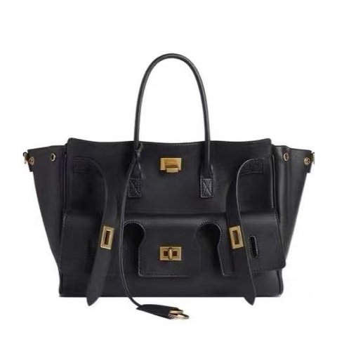 BALENCIAGA Bel Air 中號黑金手提肩背包 36*25*14 全新配件紙盒塵袋