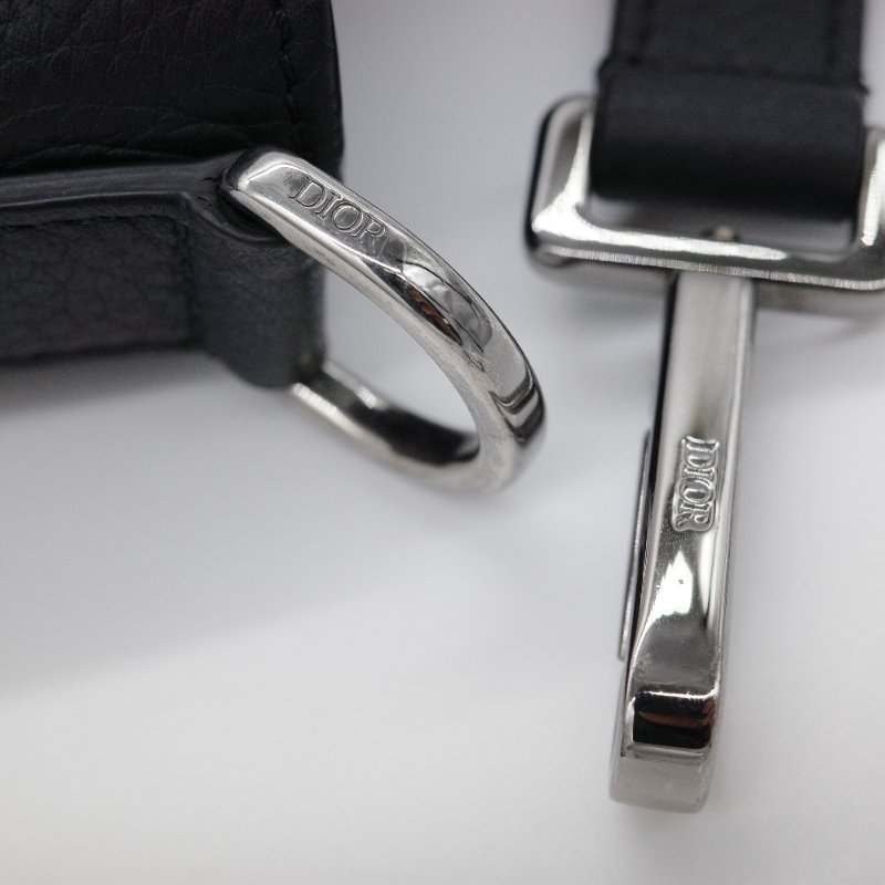 Dior 迪奧 Saddle Soft 黑色 粒面小牛皮 肩背包-9