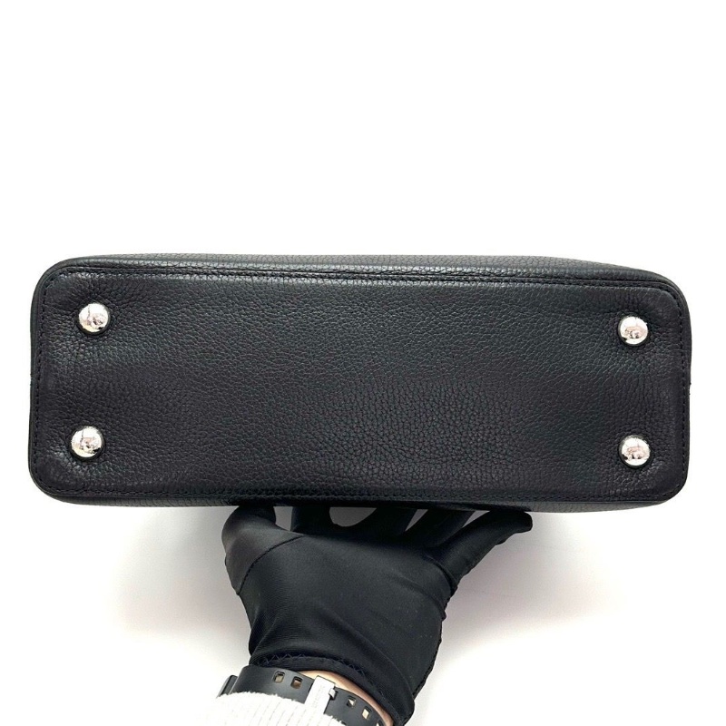 LV Capucines中號黑銀蛇皮手柄手提肩背包31*19.5*11 98新配件塵袋-5