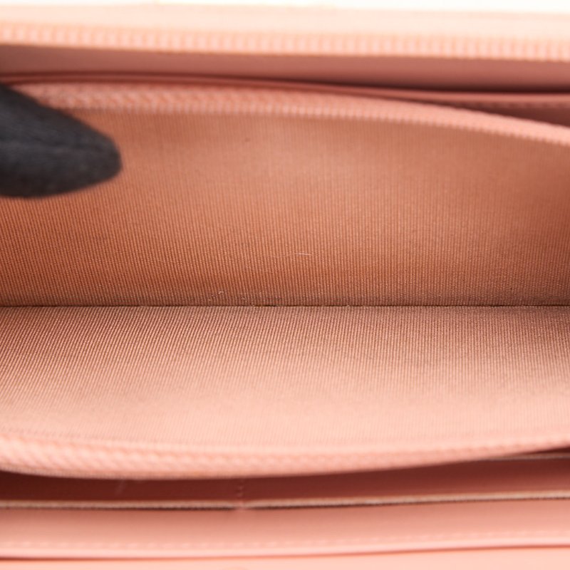 二手Chanel Boy 拉鍊長夾/粉色牛皮-16