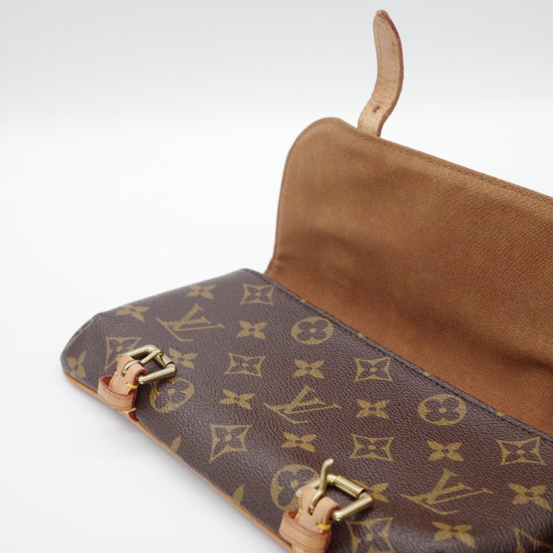Louis Vuitton路易威登 Pochette Marelle 老花帆布 牛皮 多功能腰包 斜背包 手拿包-5