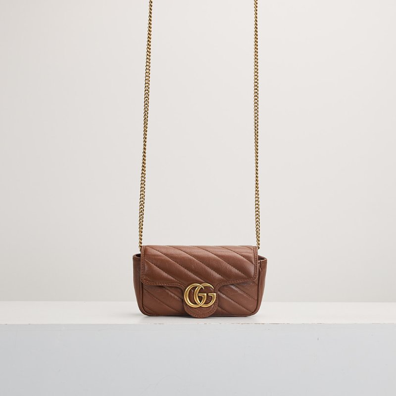 二手Gucci marmont supermini 焦糖-0