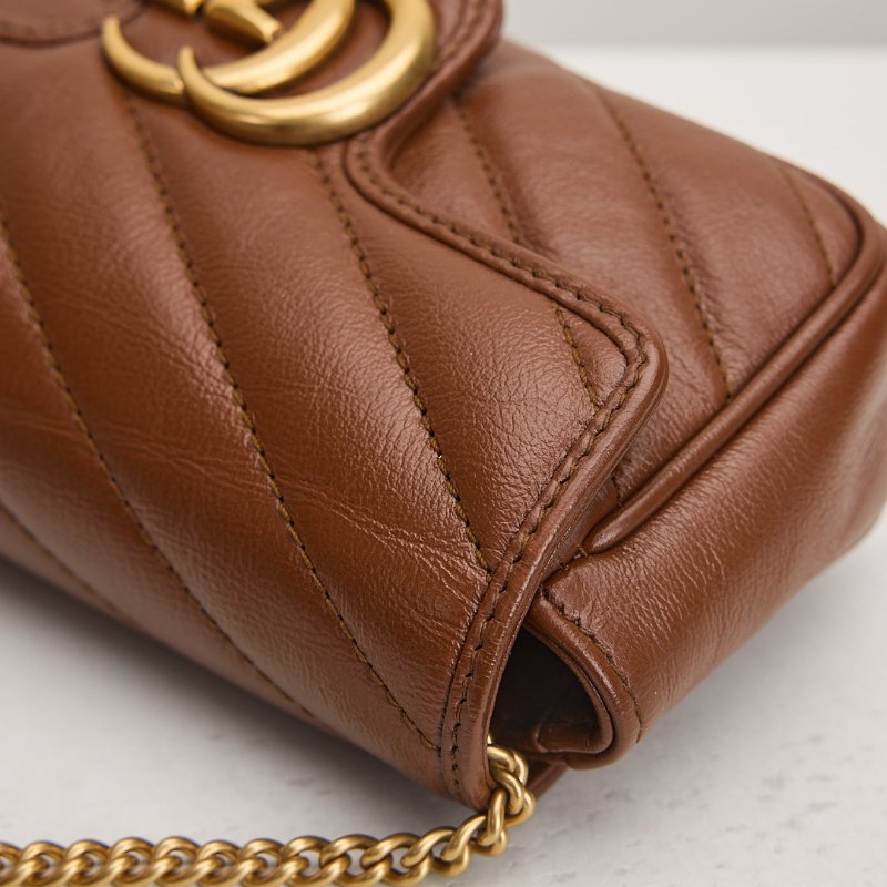 二手Gucci marmont supermini 焦糖-7