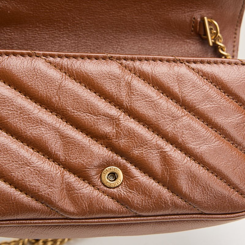二手Gucci marmont supermini 焦糖-15