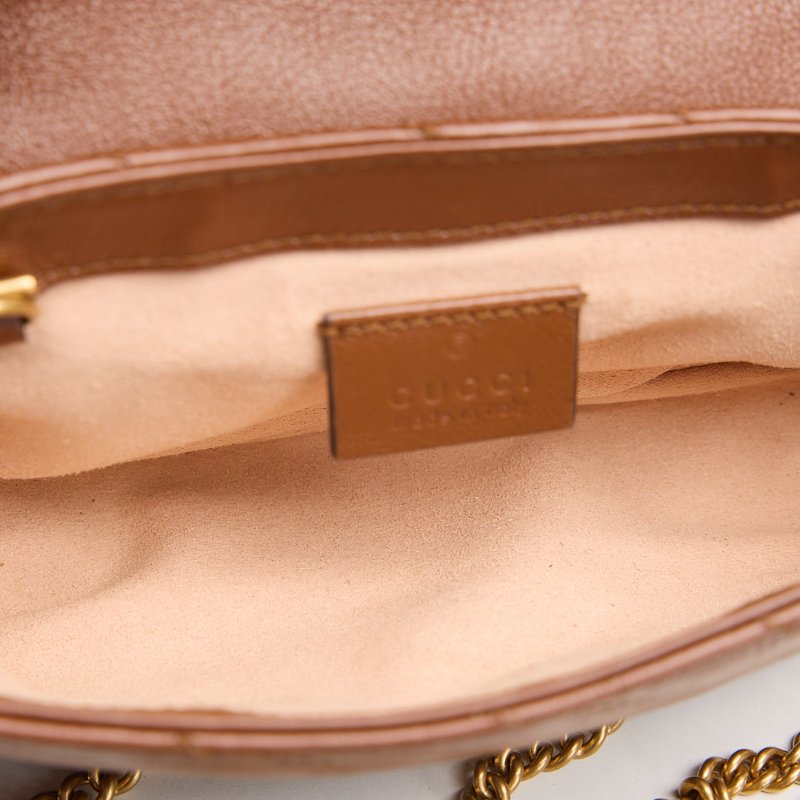 二手Gucci marmont supermini 焦糖-17