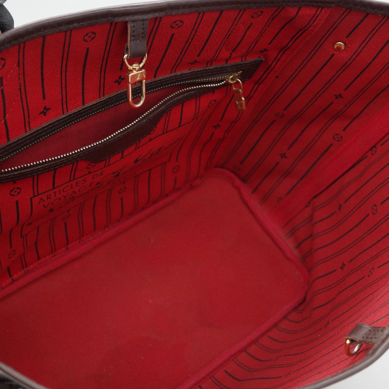 Louis Vuitton路易威登Neverfull MM 棋盤格托特包-3