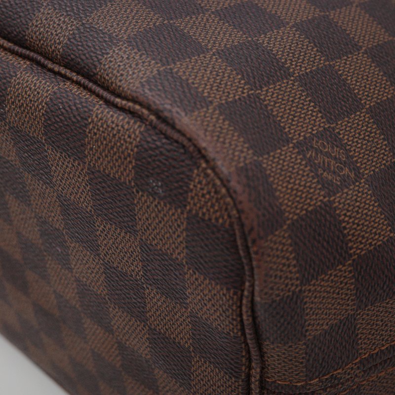 Louis Vuitton路易威登Neverfull MM 棋盤格托特包-7