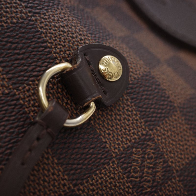 Louis Vuitton路易威登Neverfull MM 棋盤格托特包-9