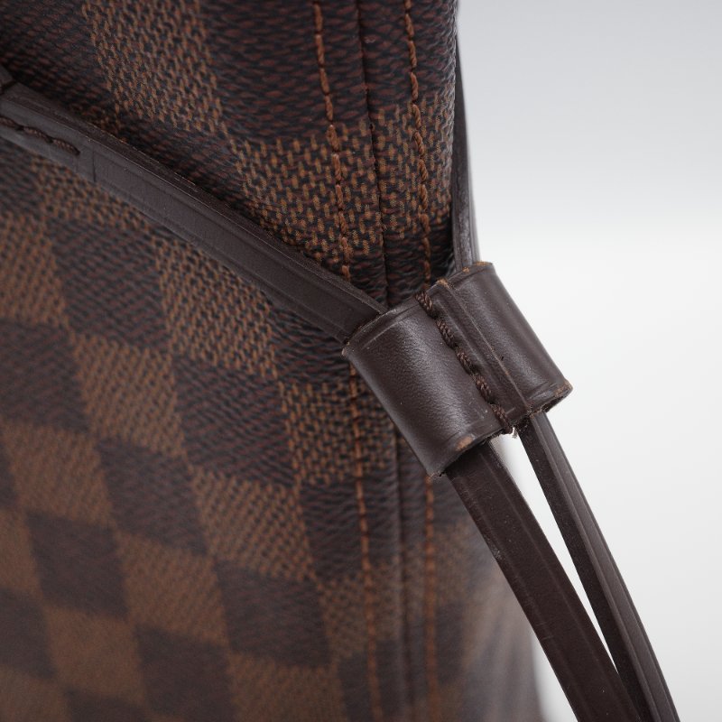Louis Vuitton路易威登Neverfull MM 棋盤格托特包-10
