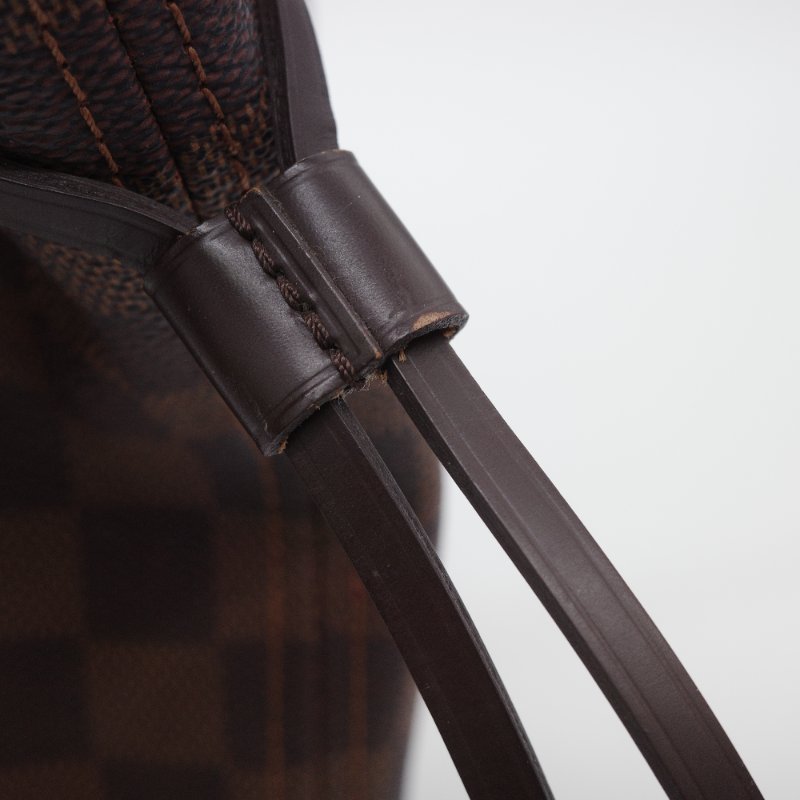 Louis Vuitton路易威登Neverfull MM 棋盤格托特包-11