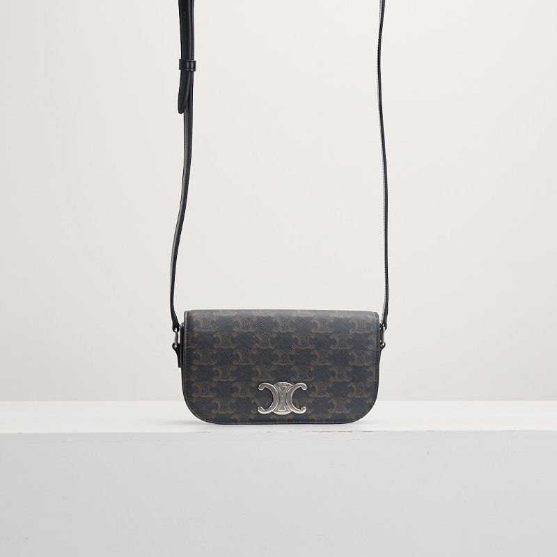 二手Celine 新款凱旋門銀扣斜背包-0