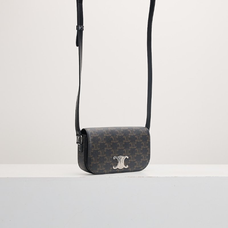 二手Celine 新款凱旋門銀扣斜背包-2