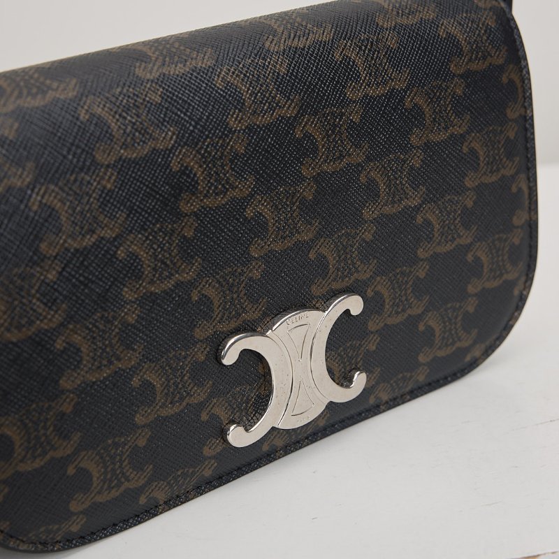 二手Celine 新款凱旋門銀扣斜背包-7