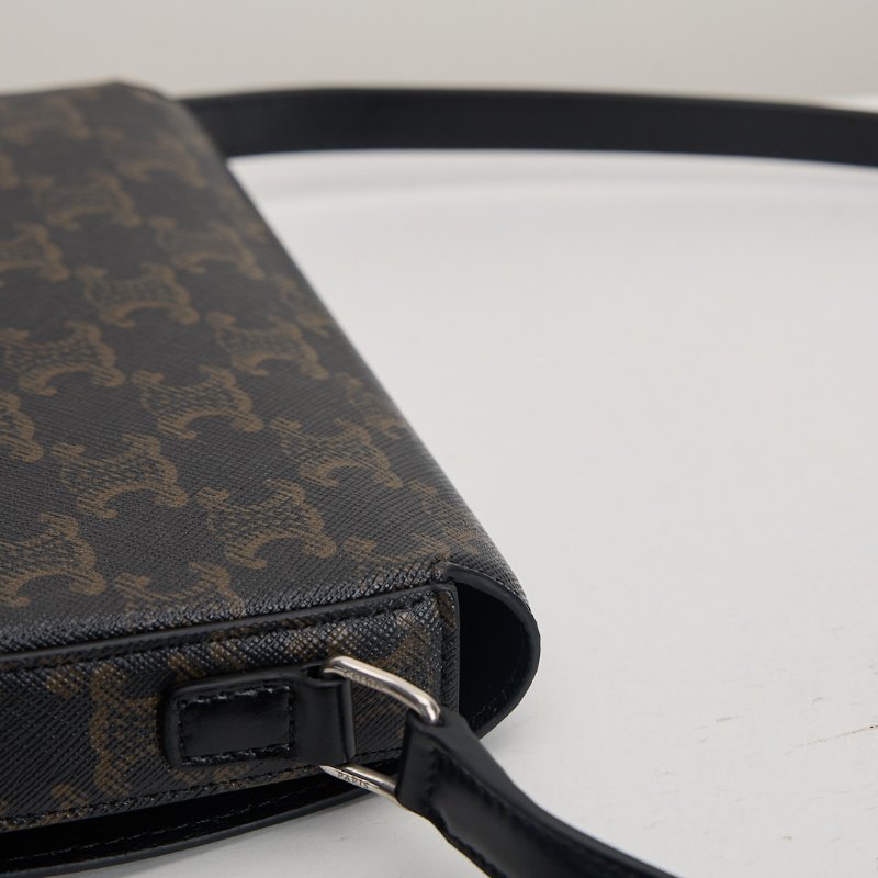 二手Celine 新款凱旋門銀扣斜背包-10