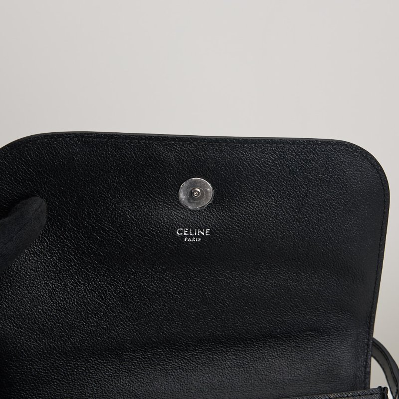 二手Celine 新款凱旋門銀扣斜背包-17