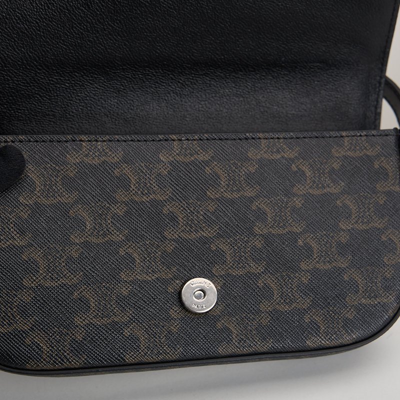 二手Celine 新款凱旋門銀扣斜背包-18