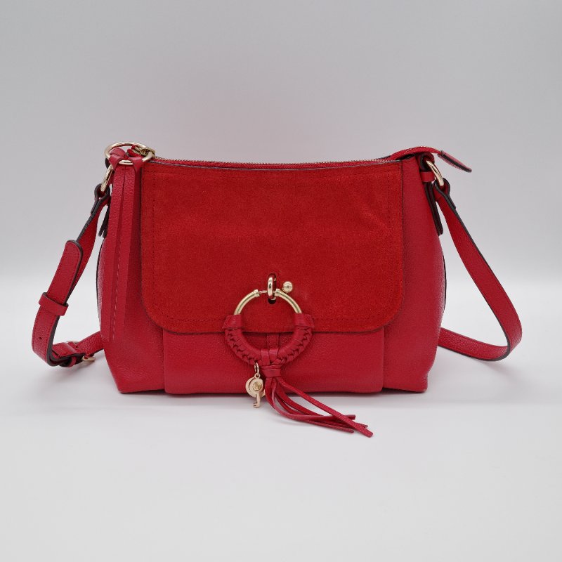 See by Chloé 蔻依副線 Joan 牛皮 麂皮 手提斜背兩用包-0