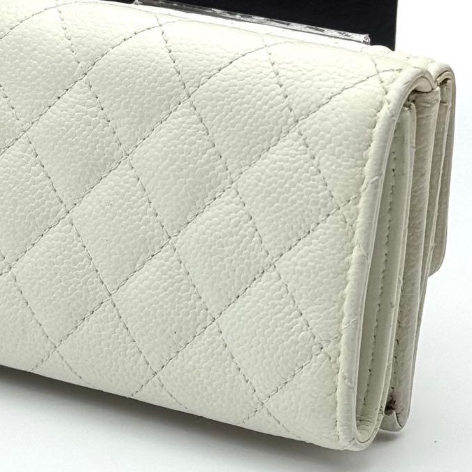 🌷Chanel Boy 米白色短夾｜經典花紋✦fufu style 精品✦ 氣質款｜-9