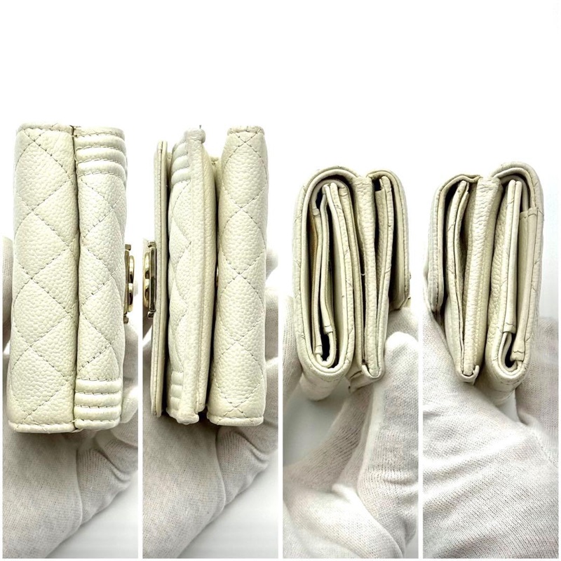 🌷Chanel Boy 米白色短夾｜經典花紋✦fufu style 精品✦ 氣質款｜-12