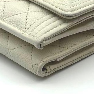 🌷Chanel Boy 米白色短夾｜經典花紋✦fufu style 精品✦ 氣質款｜-13