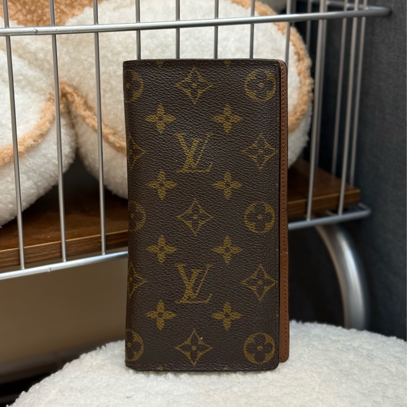（閒置品）Lv經典老花對開長夾 專櫃約兩萬-0