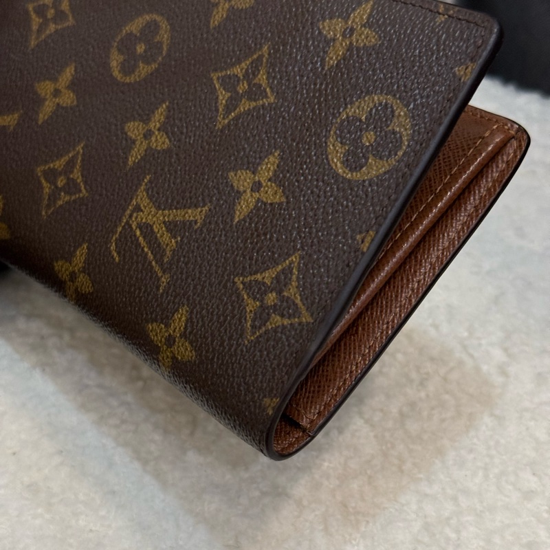 （閒置品）Lv經典老花對開長夾 專櫃約兩萬-5