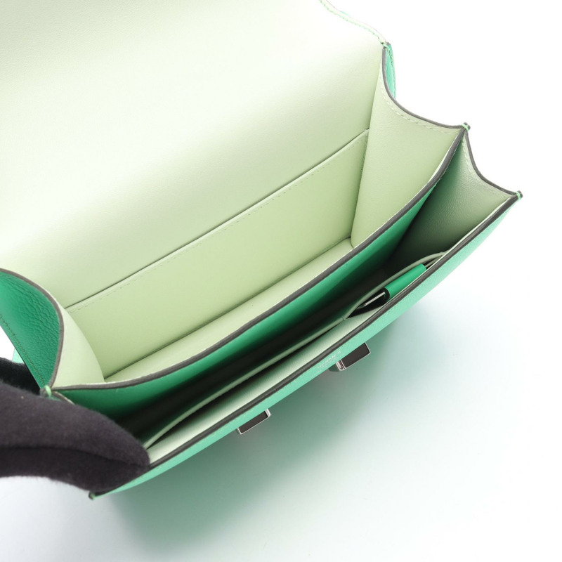 愛馬仕 Constance 3 Mini Verso 單肩包 B Evercolor 皮革 Vert Comic SHW-2