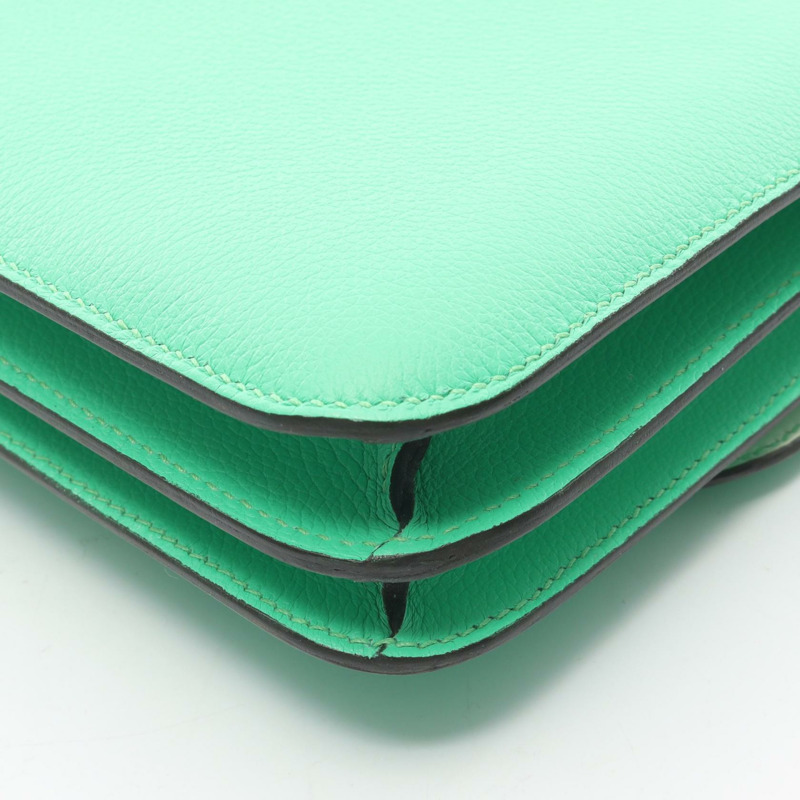 愛馬仕 Constance 3 Mini Verso 單肩包 B Evercolor 皮革 Vert Comic SHW-5
