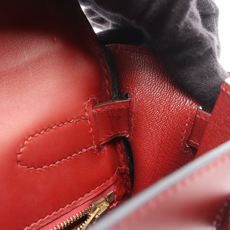 愛馬仕 Kelly 32 肩背包 E Vibrato Chamonix 皮革 波爾多紅色 GHW 二手-7