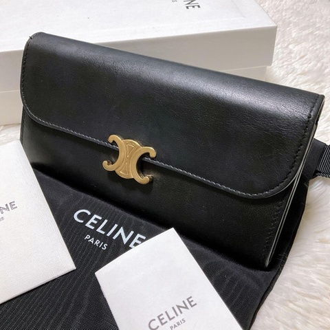 🌷Celine 凱旋門長夾皮夾錢包 ｜經典花紋✦fufu style 精品✦ 氣質款｜