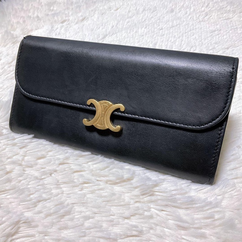 🌷Celine 凱旋門長夾皮夾錢包 ｜經典花紋✦fufu style 精品✦ 氣質款｜-1