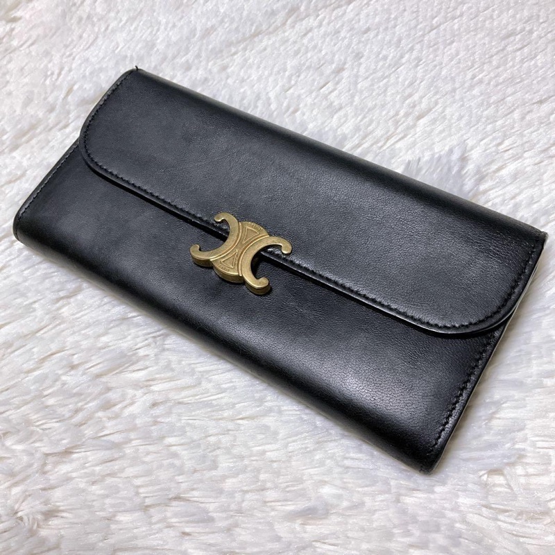 🌷Celine 凱旋門長夾皮夾錢包 ｜經典花紋✦fufu style 精品✦ 氣質款｜-5