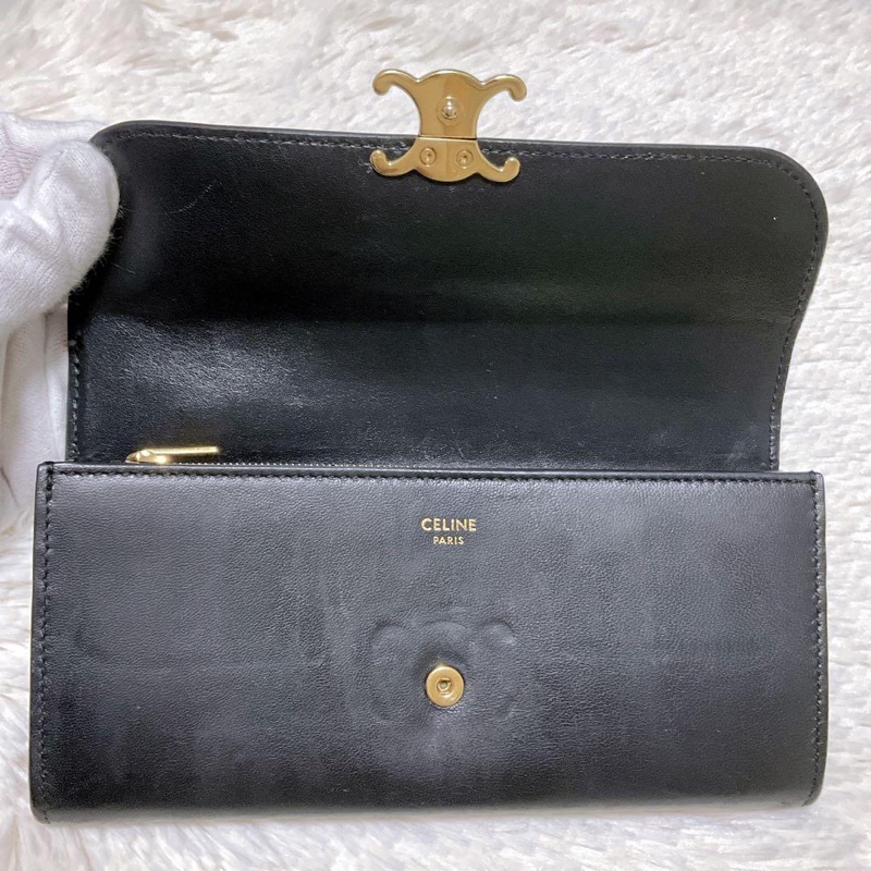 🌷Celine 凱旋門長夾皮夾錢包 ｜經典花紋✦fufu style 精品✦ 氣質款｜-30
