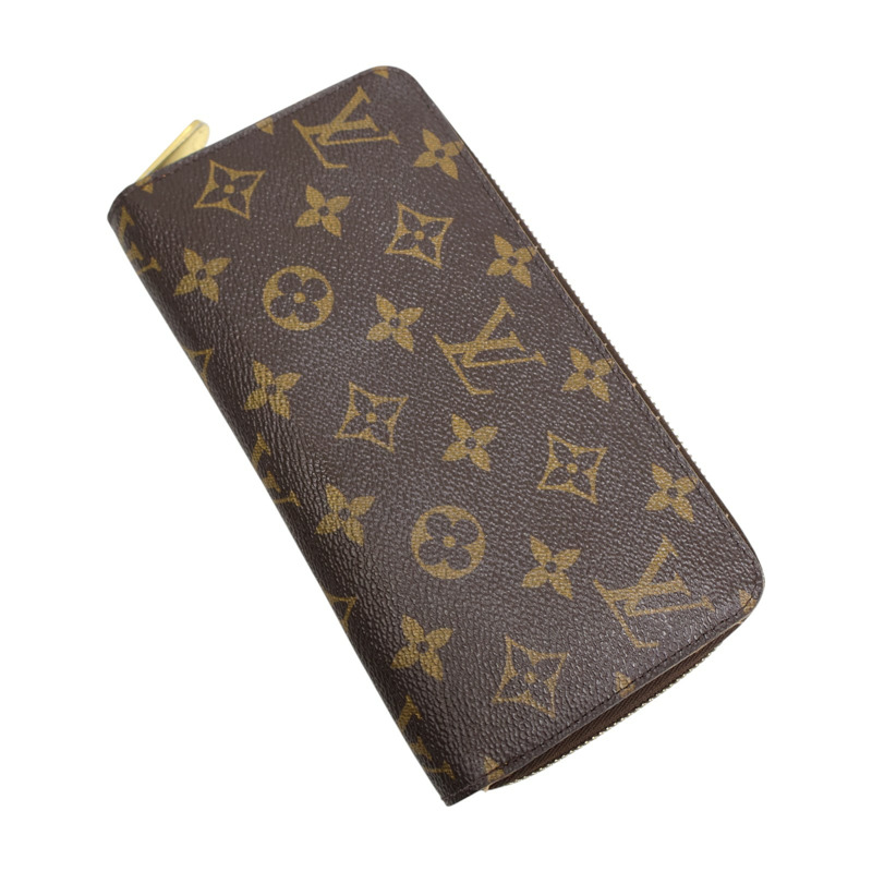 棕色 原花帆布 拉鍊 長夾 M42616【LOUIS VUITTON LV 路易威登】 M42616-2