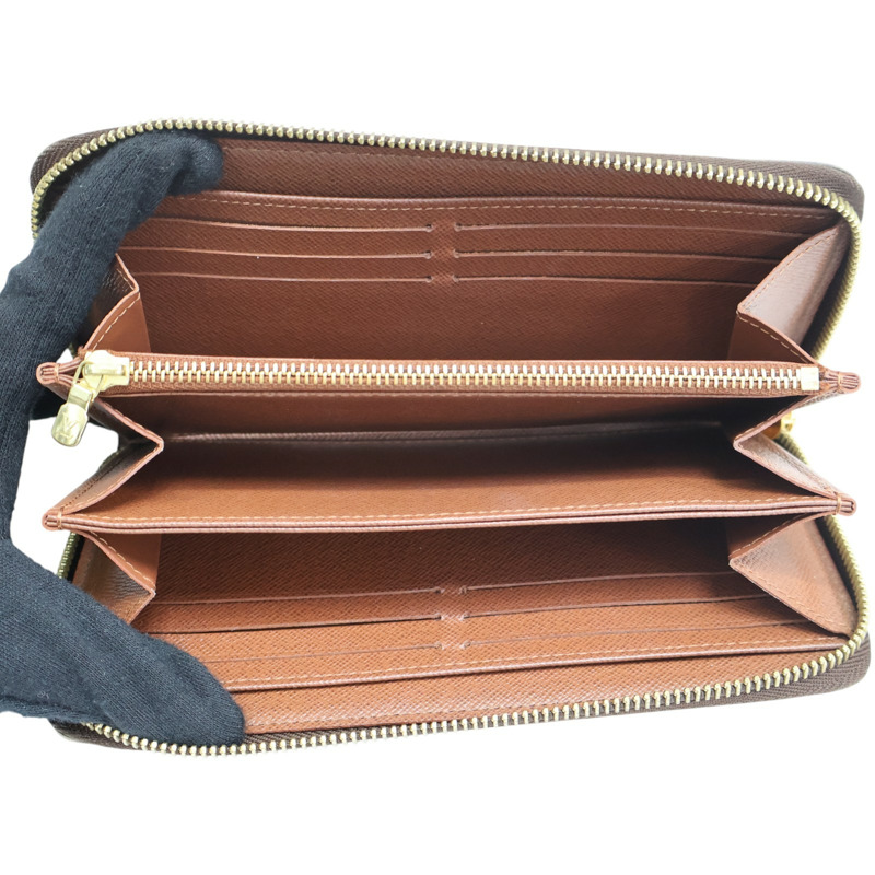 棕色 原花帆布 拉鍊 長夾 M42616【LOUIS VUITTON LV 路易威登】 M42616-4