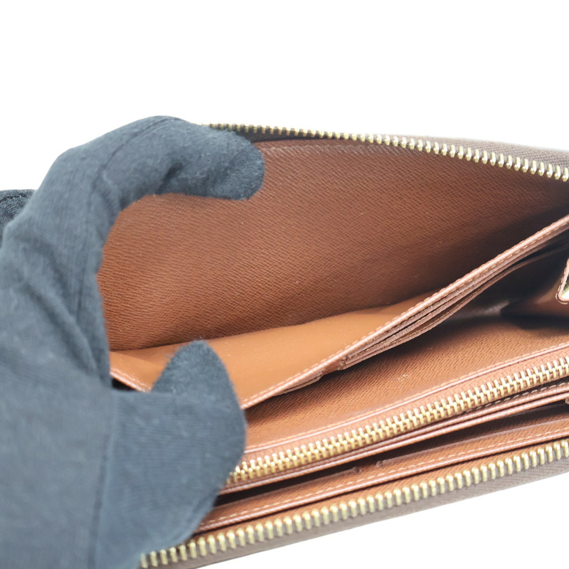棕色 原花帆布 拉鍊 長夾 M42616【LOUIS VUITTON LV 路易威登】 M42616-5