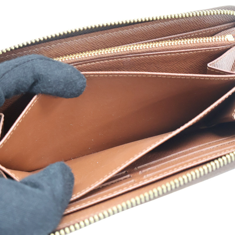 棕色 原花帆布 拉鍊 長夾 M42616【LOUIS VUITTON LV 路易威登】 M42616-6