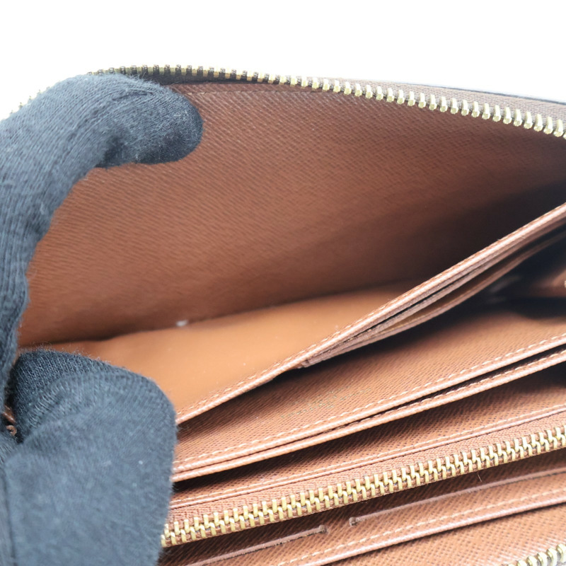 棕色 原花帆布 拉鍊 長夾 M42616【LOUIS VUITTON LV 路易威登】 M42616-7